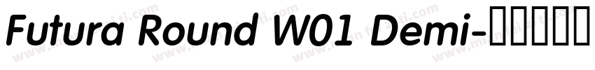 Futura Round W01 Demi字体转换